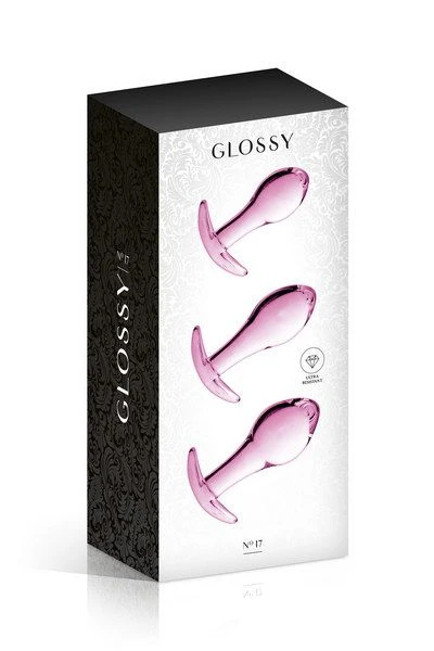 Set De Plugs En Verre - Glossy N°17 - Rose 1 Set De Plugs En Verre - Glossy N°17 - Rose