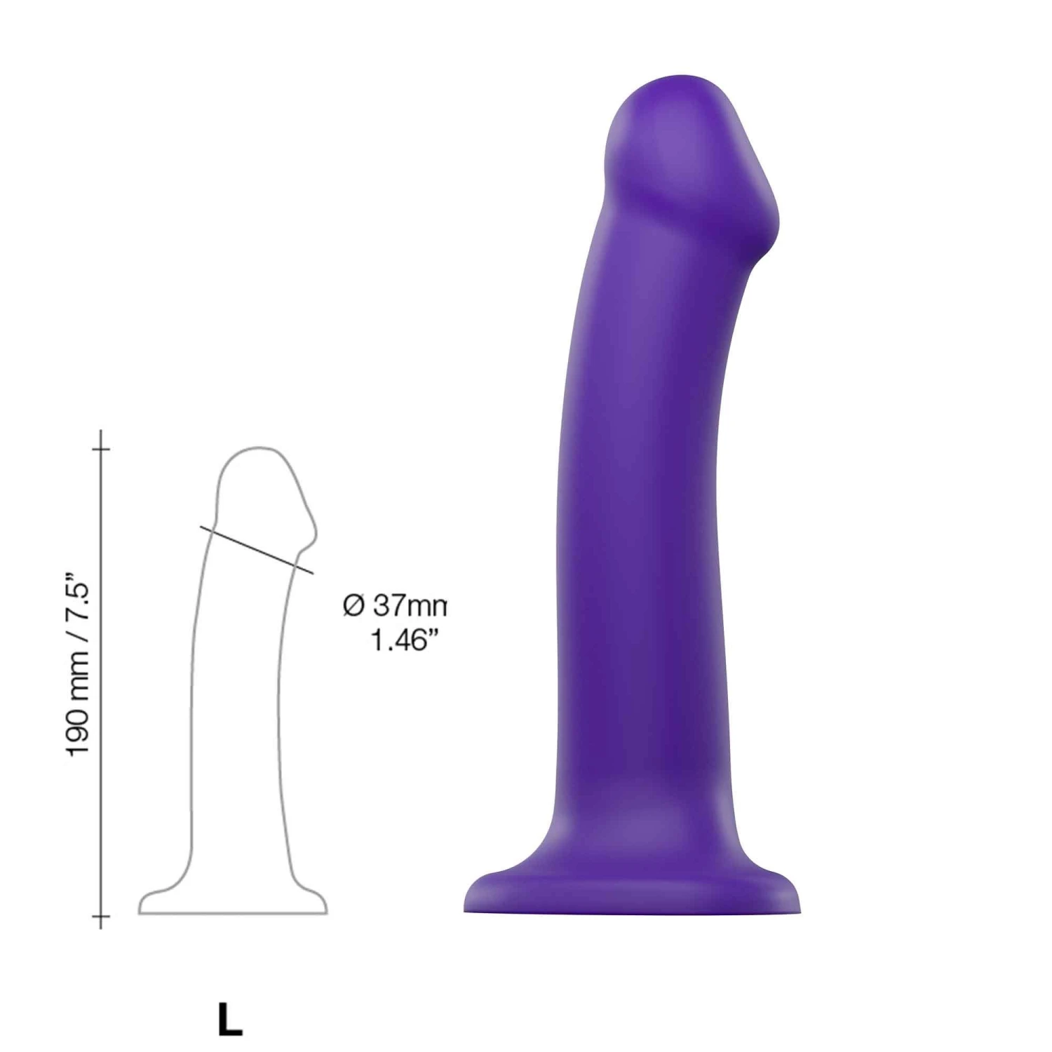 Strap-on-me Strap-on Dildo - Violet - Taille L 3 Strap-on-me Strap-on Dildo - Violet - Taille L – Image 3