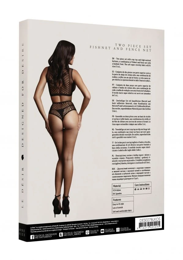 Ensemble Avec Culotte Haute Et Brassière En Résille - Alice 1 Ensemble Avec Culotte Haute Et Brassière En Résille - Alice