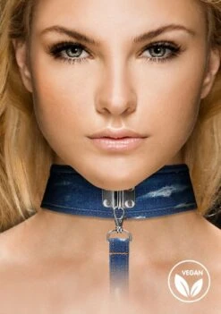 Choker Avec Laisse En Denim -Maison Close Magasin 80236scr d1cf64861c2eeef