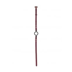 Bâillon En Simili Cuir Et Silicone - Bordeaux Et Doré -Maison Close Magasin baillon bordeaux dore 3