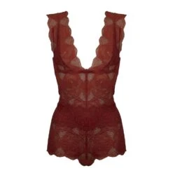 Body En Dentelle Italienne - June Terracotta -Maison Close Magasin body june terracota 4