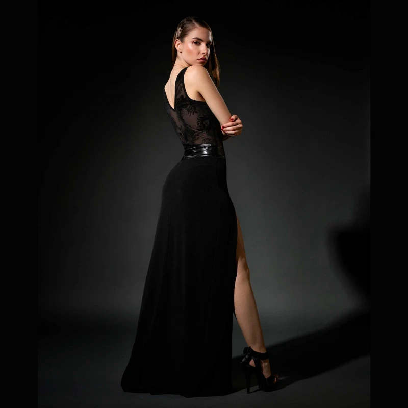 Body String En Résille Avec Motifs - Quetzal 4 Body String En Résille Avec Motifs - Quetzal – Image 4