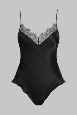 Maison Close Body String En Soie Et Dentelle - Rendez-vous Noir -Maison Close Magasin body string rendez vous noir 5
