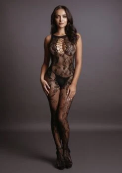 Combinaison Intégrale En Dentelle Avec Décolleté Ajouré - Linda -Maison Close Magasin bodystocking dentelle decollete lace 3