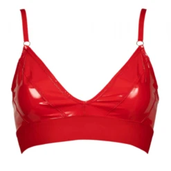 Brassière En Vinyle Rouge - Jill