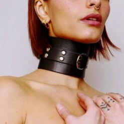 Choker Minerve En Cuir épais