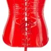 Corset Seins Nus En Vinyle - Rouge