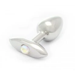 Plug En Acier Chirurgical Avec Cristal Swarovski - Rosebud T-barre - M - Cristal