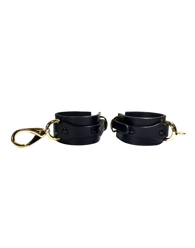 Menottes En Cuir Noir - Bridge Cuff Set 1 Menottes En Cuir Noir - Bridge Cuff Set