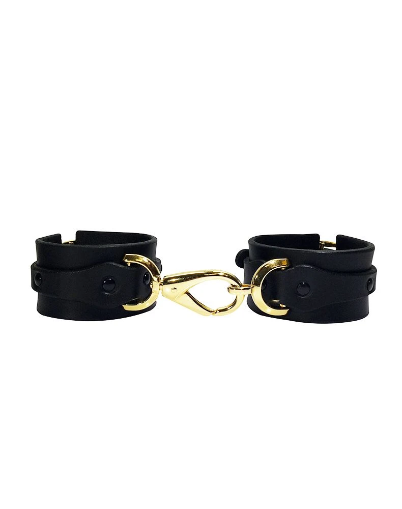 Menottes En Cuir Noir - Bridge Cuff Set 4 Menottes En Cuir Noir - Bridge Cuff Set – Image 4