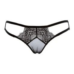 Culotte Fesses Demi-nues En Tulle Et Dentelle - Nommée Désir -Maison Close Magasin culotte fesses nues nommee desir 2