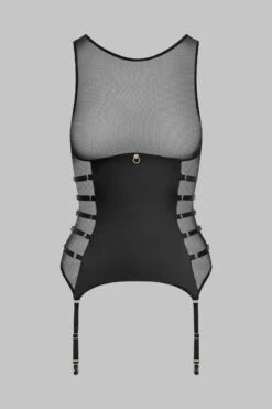 Maison Close Débardeur Porte-jarretelles - Chambre Noire Or -Maison Close Magasin debradeur pj chambre noire or 4 1