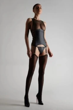 Maison Close Débardeur Porte-jarretelles - Chambre Noire Or