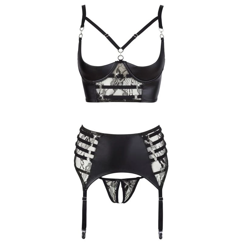 Ensemble Demi-seins Effet Laqué Et Dentelle 2 Ensemble Demi-seins Effet Laqué Et Dentelle – Image 2