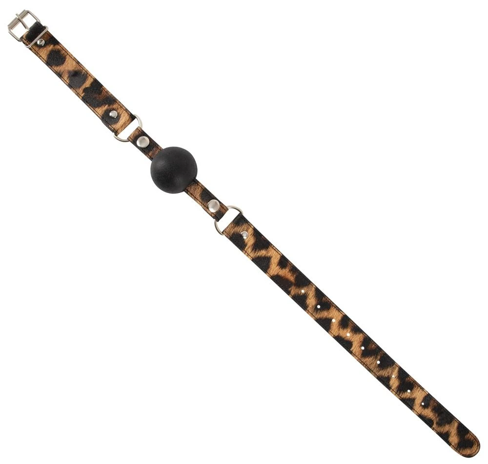 Gag-ball Léopard En Simili Cuir - ø 4cm 4 Gag-ball Léopard En Simili Cuir - ø 4cm – Image 4