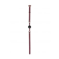 Gag-ball En Simili Cuir - ø 4,4cm - Bordeaux Et Doré