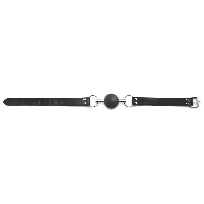 Gag-ball En Cuir Et Caoutchouc - ø 4,5cm 2 Gag-ball En Cuir Et Caoutchouc - ø 4,5cm – Image 2