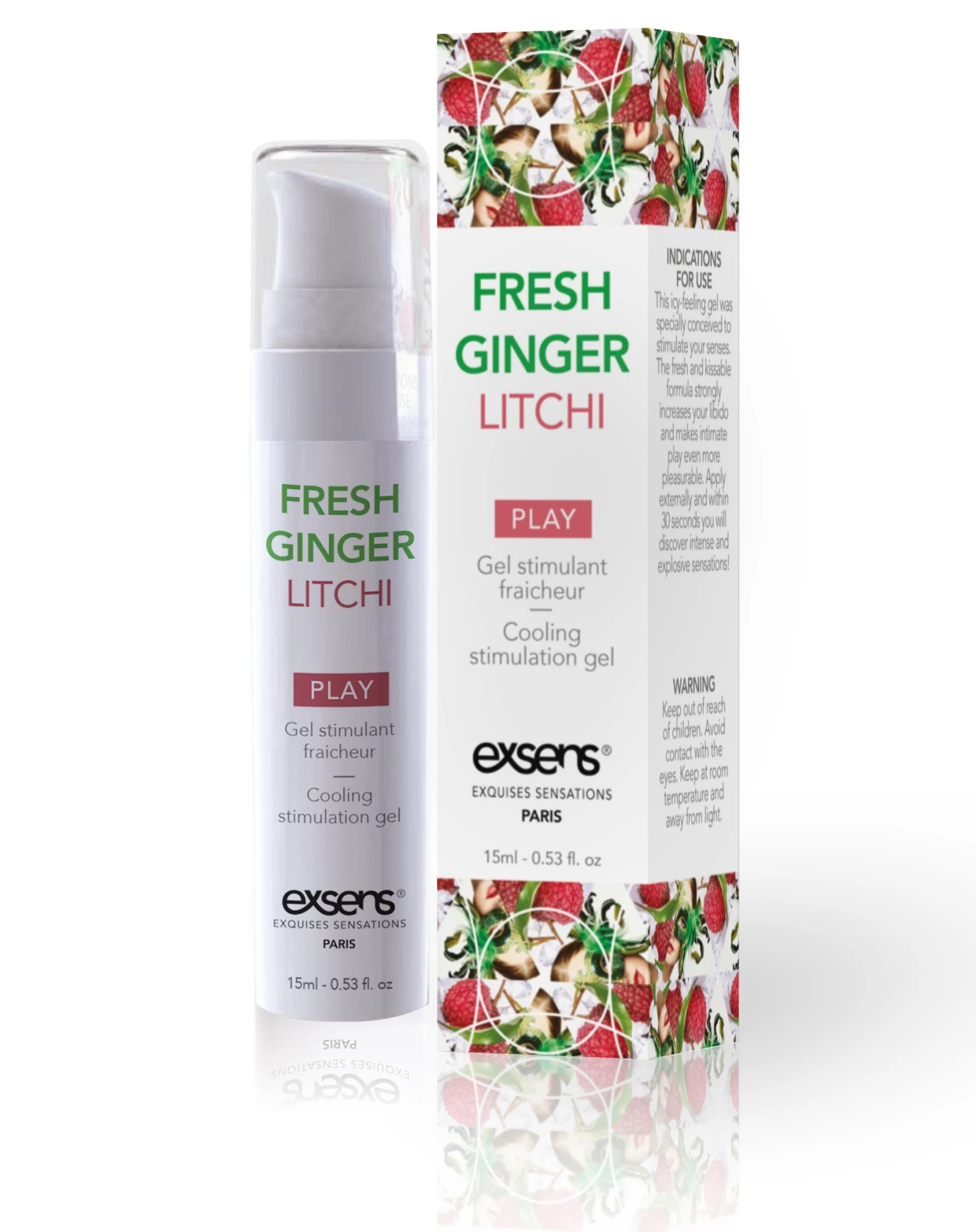 Gel Excitant Effet Froid Et Comestible - Gingembre Litchi 1 Gel Excitant Effet Froid Et Comestible - Gingembre Litchi