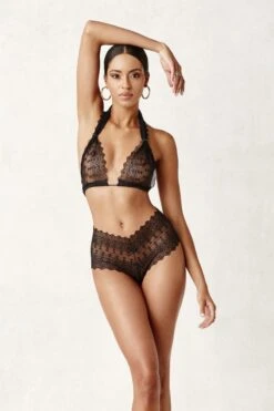 Soutien-gorge - Geneva Dark -Maison Close Magasin geneva dark panty and dark bra black 2 1