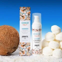Huile De Massage Chauffante Et Comestible - Noix De Coco -Maison Close Magasin huile chauffante coconut 1