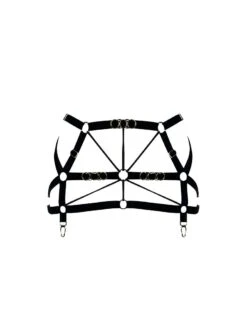 Jupe Harnais En Velours Et Attaches Or - Strap Skirt Shade Of Darker -Maison Close Magasin jupe harnais velours shade of darker 4