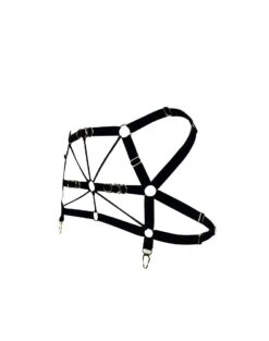 Jupe Harnais En Velours Et Attaches Or - Strap Skirt Shade Of Darker -Maison Close Magasin jupe harnais velours shade of darker 6