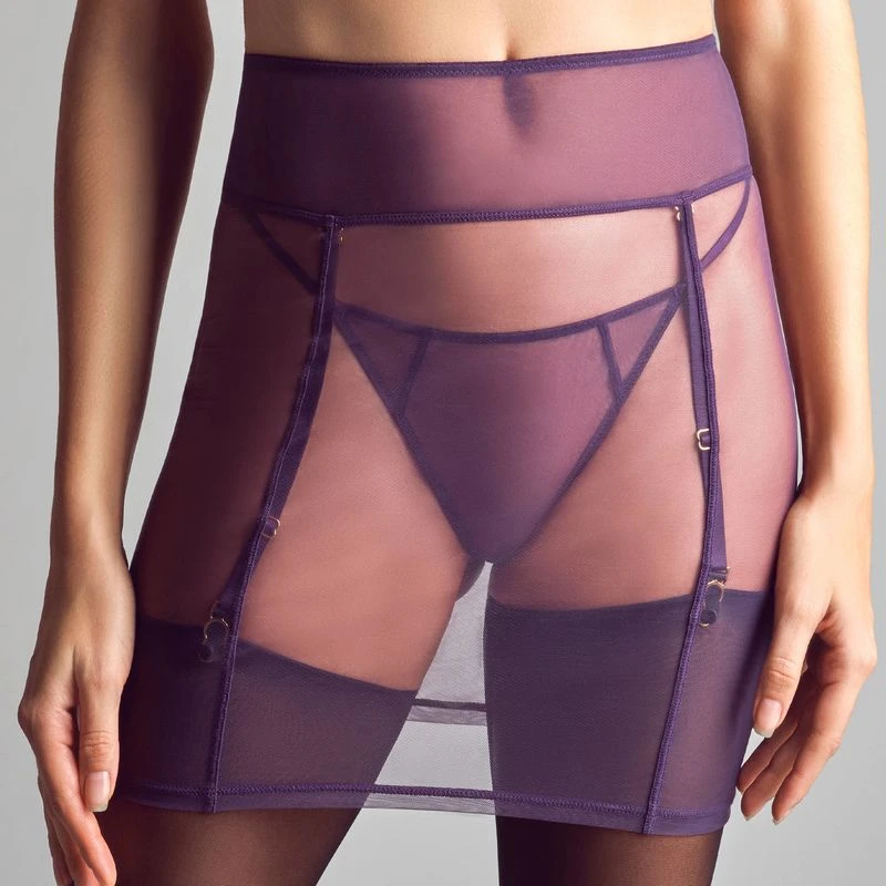 Maison Close Jupe Porte-jarretelles - L'Amoureuse - Orchidée Violette 3 Maison Close Jupe Porte-jarretelles - L'Amoureuse - Orchidée Violette – Image 3