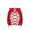 Jupe Fesses Nues En Soie Rouge - Scarlet