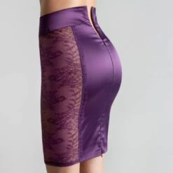 Maison Close Jupe Crayon - Villa Satine - Violet -Maison Close Magasin jupe villa satine violette 4