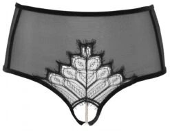 Culotte Haute En Dentelle De Calais Avec Perles - Kyoto -Maison Close Magasin kyoto high waist brief front