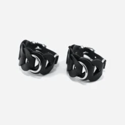 Menottes En Cuir Tressé 5 Menottes En Cuir Tressé -Maison Close Magasin menottes bdsm cuir tresse