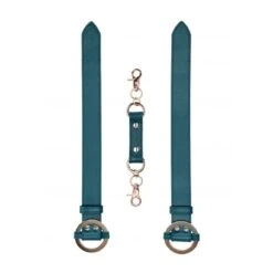 Menottes Avec Attaches En Simili Cuir - Vert Et Doré