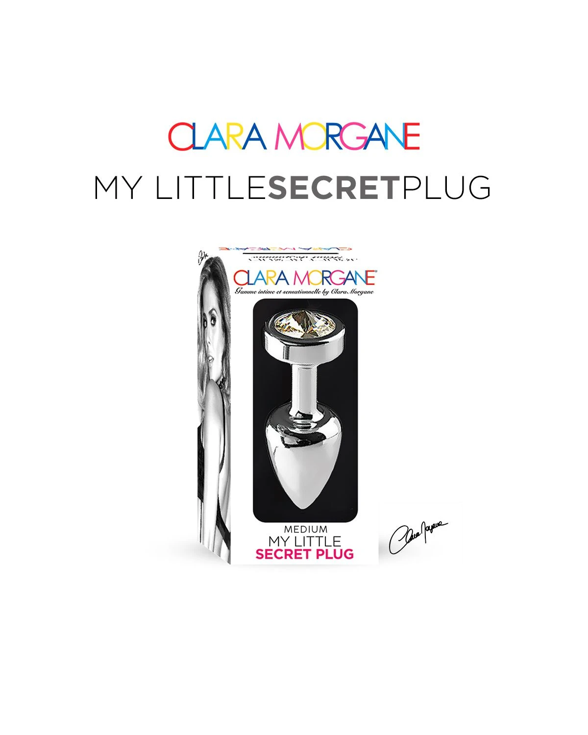 Plug Anal En Aluminium Avec Cristal Blanc - Taille M 2 Plug Anal En Aluminium Avec Cristal Blanc - Taille M – Image 2