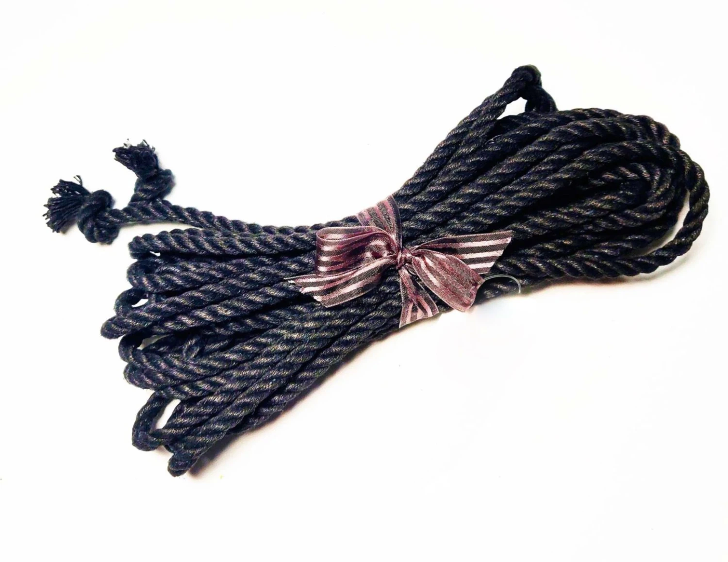 Corde En Chanvre - 8m - Noire 2 Corde En Chanvre - 8m - Noire – Image 2