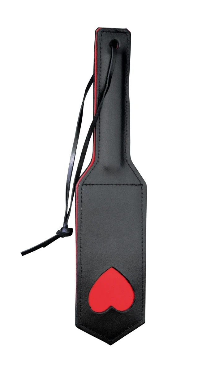 Paddle En Cuir - Coeur Rouge 1 Paddle En Cuir - Coeur Rouge
