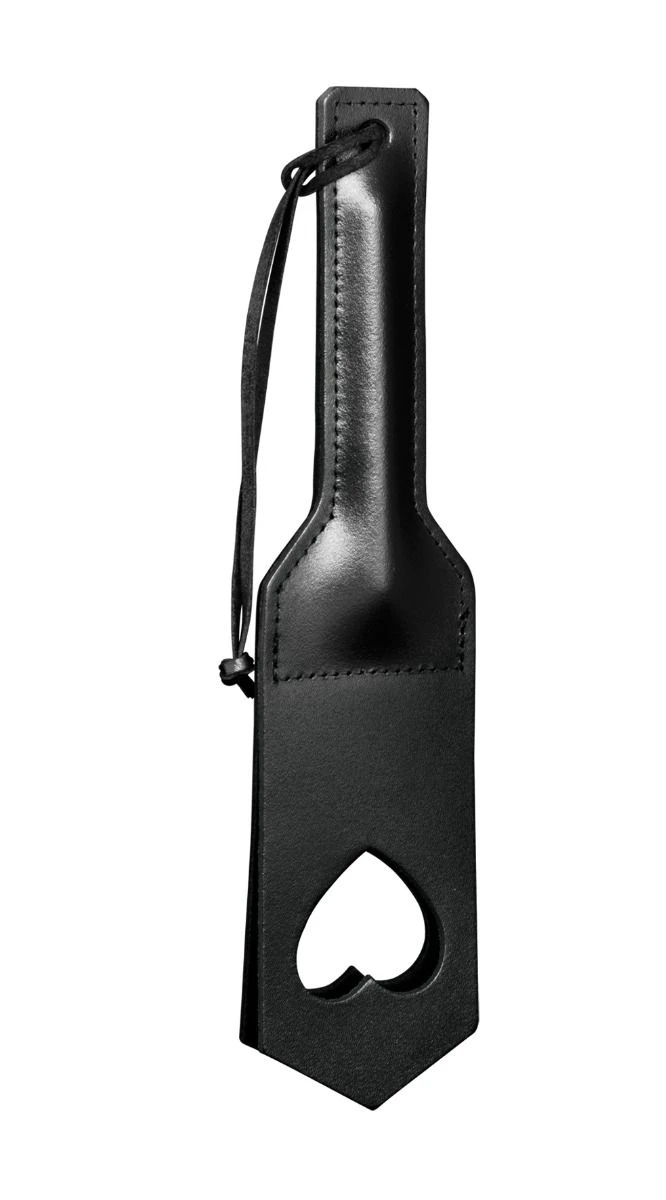 Paddle En Cuir Fendu - Découpe Cœur 1 Paddle En Cuir Fendu - Découpe Cœur