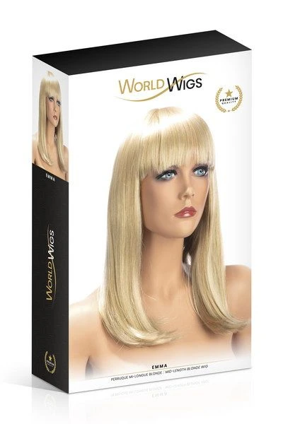 Perruque Blonde Mi-longue Et Frange - Emma 2 Perruque Blonde Mi-longue Et Frange - Emma – Image 2