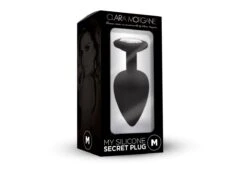 Alternative view of Plug Anal En Silicone Avec Butée Cristal - Taille M - Noir