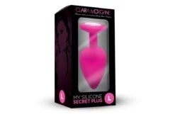 Alternative view of Plug Anal En Silicone Avec Butée Cristal - Taille L - Rose