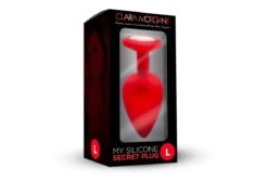 Alternative view of Plug Anal En Silicone Avec Butée Cristal - Taille L - Rouge