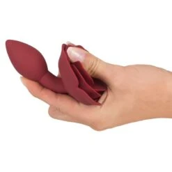 Plug En Silicone Avec Butée En Rose Rouge