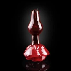Plug En Verre Rose Rouge - Icicles N°76