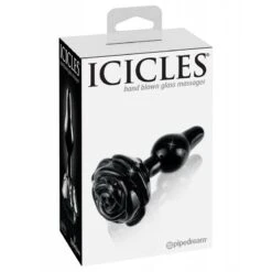 Plug En Verre Rose Noire - Icicles N°77