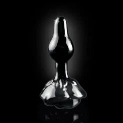 Plug En Verre Rose Noire - Icicles N°77 5 Plug En Verre Rose Noire - Icicles N°77 -Maison Close Magasin plug verre rose noire 3