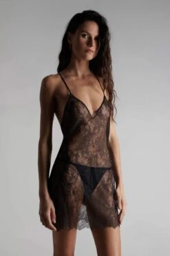 Maison Close Robe Courte En Dentelle - Rendez-vous Noir -Maison Close Magasin robe courte rendez vous noir 1