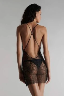 Maison Close Robe Courte En Dentelle - Rendez-vous Noir -Maison Close Magasin robe courte rendez vous noir 4