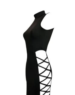Robe Longue Ajourée Sur Les Hanches - Obsidian 8 Robe Longue Ajourée Sur Les Hanches - Obsidian -Maison Close Magasin robe longue ajouree bondage obsidian 3