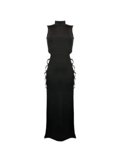 Robe Longue Ajourée Sur Les Hanches - Obsidian 11 Robe Longue Ajourée Sur Les Hanches - Obsidian -Maison Close Magasin robe longue ajouree bondage obsidian 6