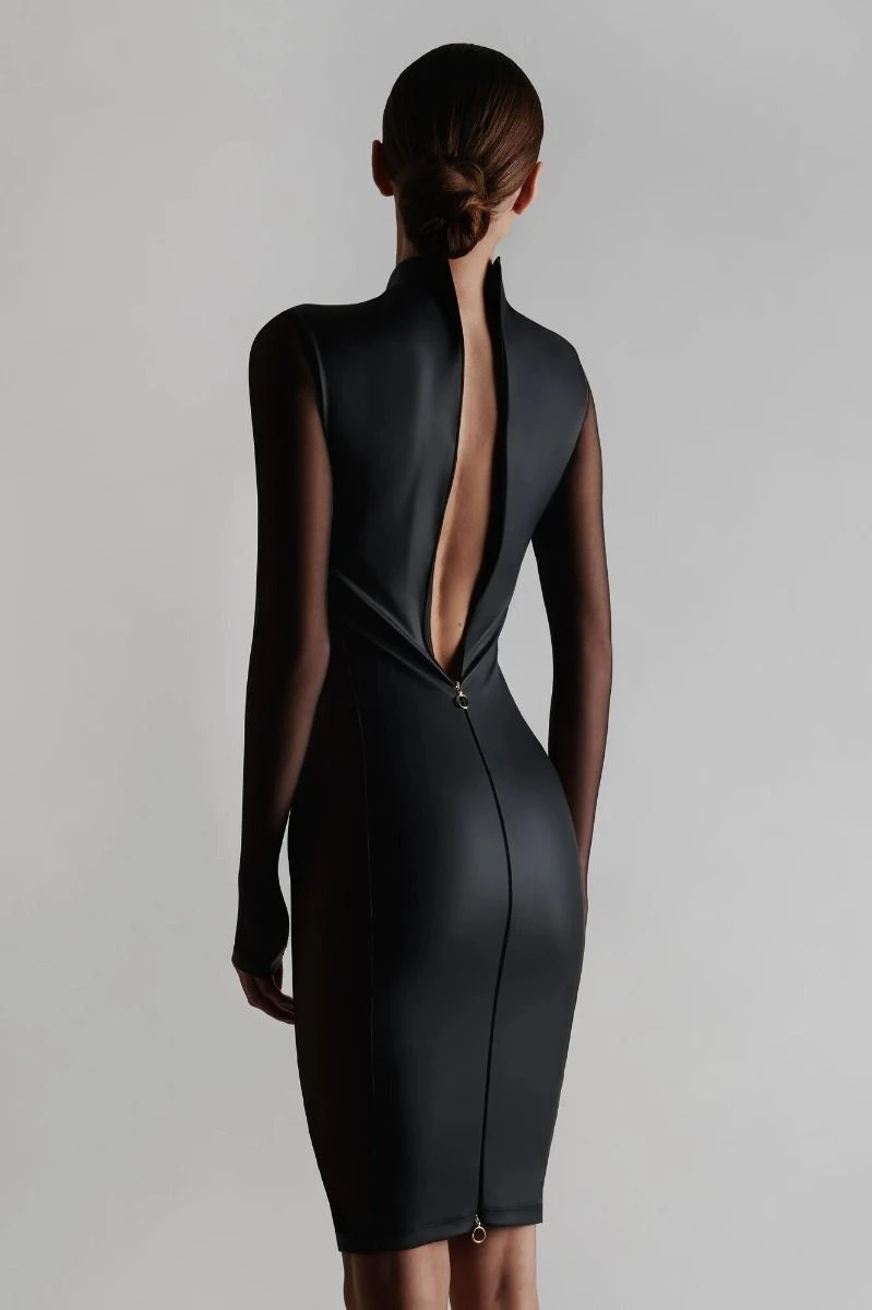 Maison Close Robe Ouvrable à Double Sens - Chambre Noire Or 5 Maison Close Robe Ouvrable à Double Sens - Chambre Noire Or – Image 5